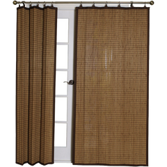 Bamboo Ring Top Curtain BRP07 Panel Colonial Brown