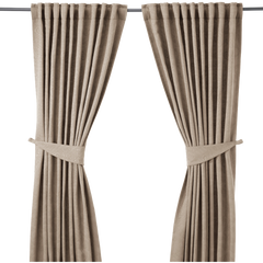 Blekviva Curtains With Tie-Backs 1 Pair