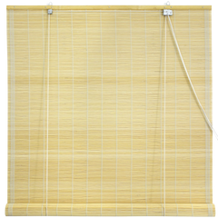Oriental Furniture Burnt Bamboo Roll Up Window Blinds