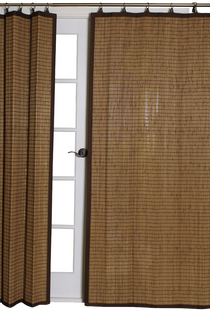 Bamboo Ring Top Curtain BRP07  Panel Colonial Brown
