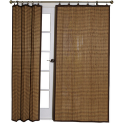 Bamboo Ring Top Curtain BRP07  Panel Colonial Brown