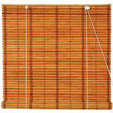 Oriental Furniture Burnt Bamboo Roll Up Window Blinds