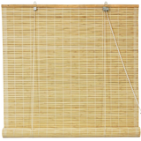Oriental Furniture Burnt Bamboo Roll Up Window Blinds